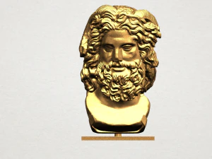 sculpture d'une t&ecirc;te d'homme 01 Modèles 3D en vedette