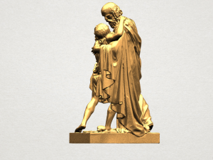 father and son 3D-Druckmodell