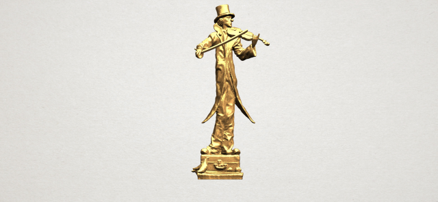 play violin 3D-Druckmodell .c4d .max .obj .3ds .fbx .stl .blend 