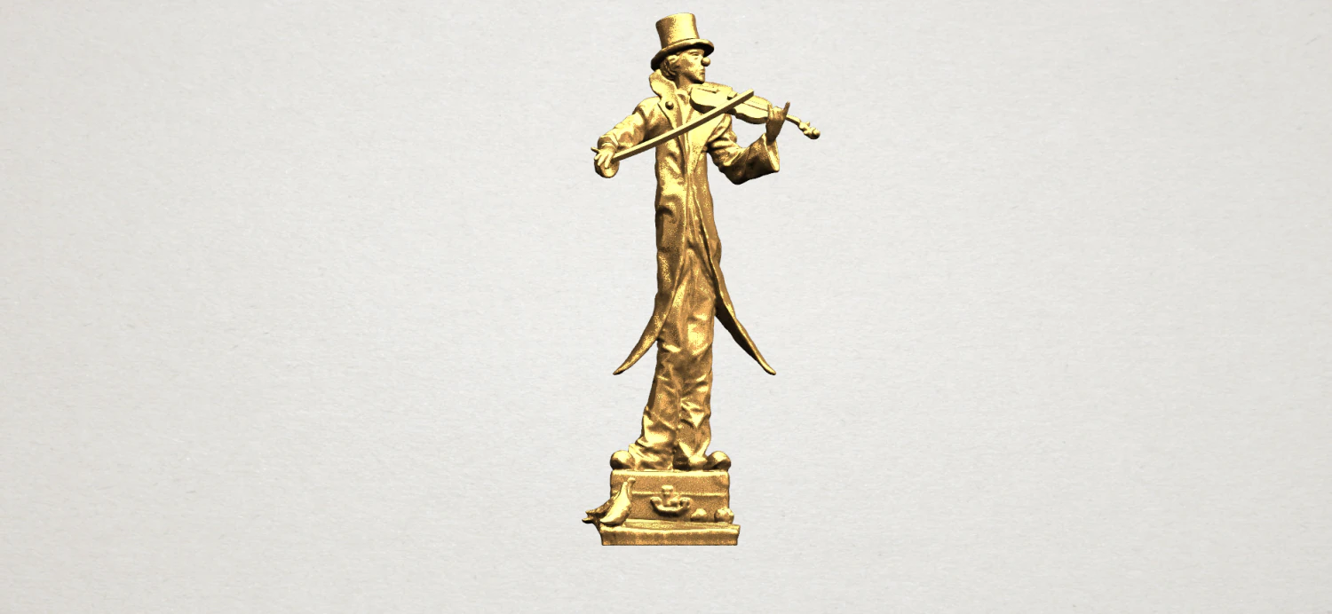 play violin 3D Print Model .c4d .max .obj .3ds .fbx .stl .blend 