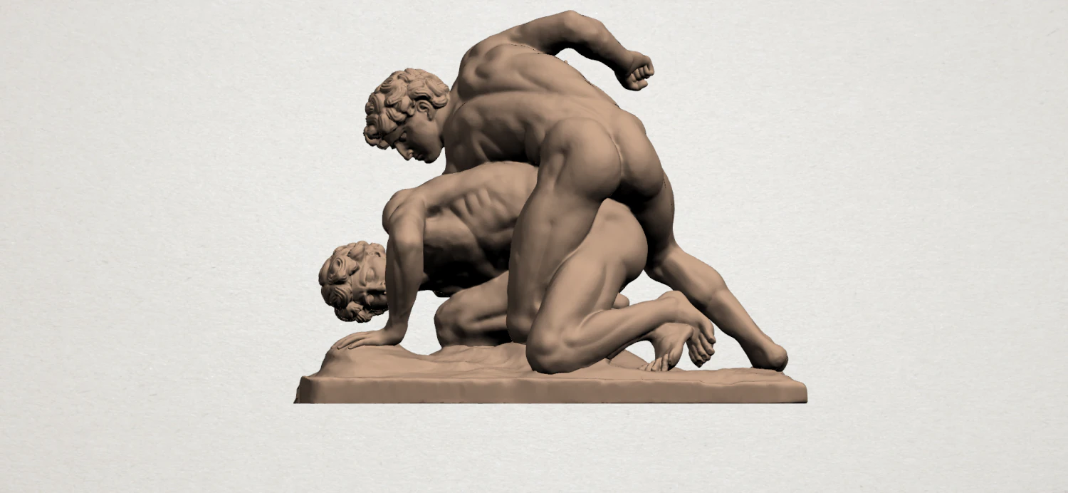 wrestling 3D Print Model .c4d .max .obj .3ds .fbx .stl .blend 