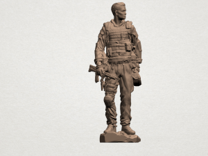 american soldier Model Cetak 3D