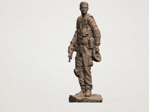 american soldier Model Cetak 3D