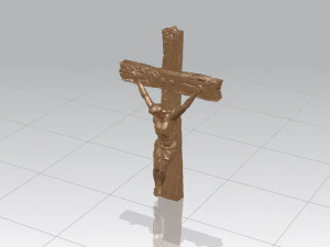 jesus with cross 01 3D Print Model