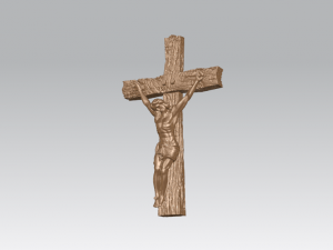 jesus with cross 01 3Dプリントモデル