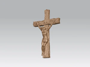 jesus with cross 01 3D Print Model