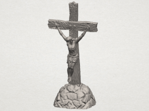 jesus with cross 02 3D Print Model