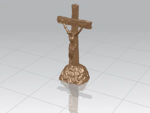jesus with cross 02 3D Print Model