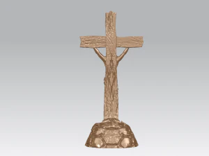 jesus with cross 02 3D Print Model