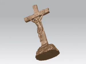 jesus with cross 02 3D Print Model