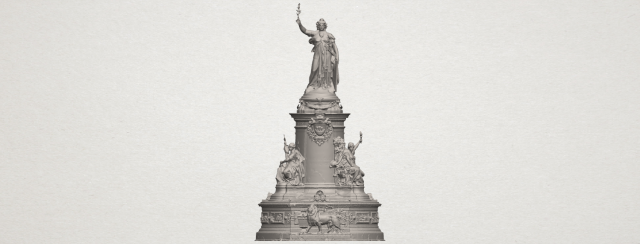place de la republique Modelo de impresión 3D .c4d .max .obj .3ds .fbx .stl .blend 