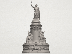 place de la republique 3Dプリントモデル