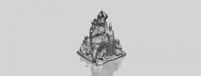 villagers and elephant Modello di stampa 3D .c4d .max .obj .3ds .fbx .stl .blend 