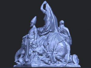 villagers and elephant Modello di stampa 3D