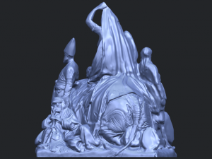 villagers and elephant Modello di stampa 3D