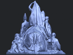 villagers and elephant Modello di stampa 3D