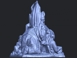 villagers and elephant Modello di stampa 3D