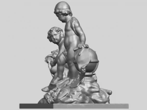 two kids 01 3D Print Model