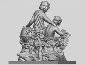 two kids 01 3D Print Model