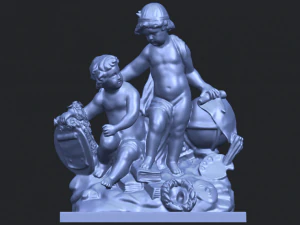 two kids 01 3D Print Model