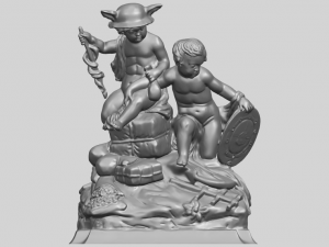 two kids 02 3D-Druckmodell