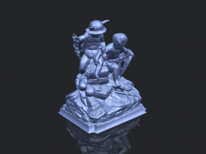 two kids 02 3D-Druckmodell