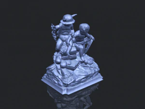 two kids 02 3D Print Model
