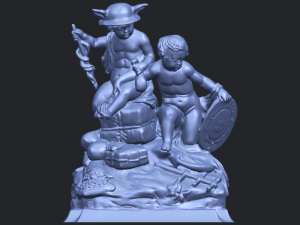two kids 02 3D-Druckmodell