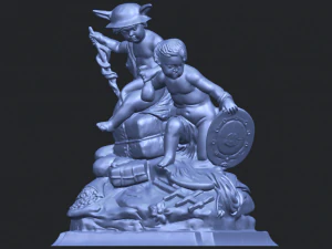 two kids 02 3D Print Model