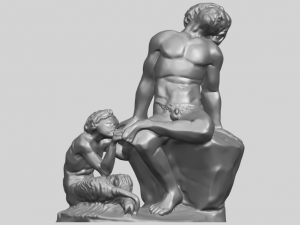 man and kid Modelo de Impressão 3D