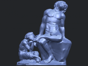 man and kid Modelo de Impressão 3D