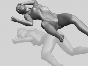 naked girl a02 Modèles 3D en vedette