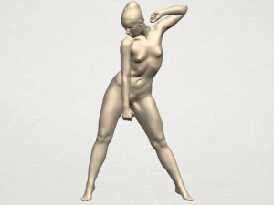 fille nue a08 Modèles 3D en vedette