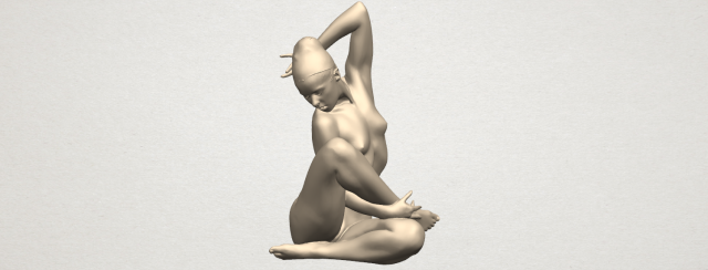 naked girl a10 3D-printmodel .c4d .max .obj .3ds .fbx .stl .blend 