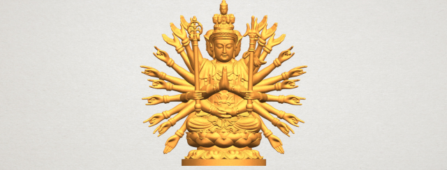 avalokitesvara bodhisattva multi hand 04 3Dプリントモデル .c4d .max .obj .3ds .fbx .stl .blend 
