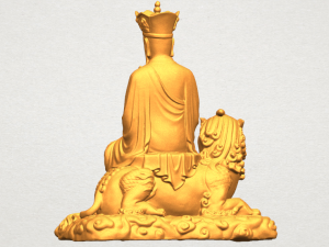 avalokitesvara bodhisattva - sit on lion 3D 打印模型