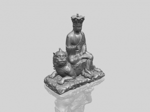 avalokitesvara bodhisattva - sit on lion 3D 打印模型
