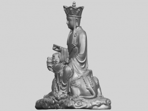 avalokitesvara bodhisattva - sit on lion 3D 打印模型