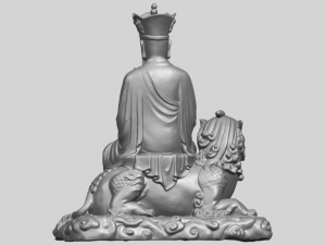 avalokitesvara bodhisattva - sit on lion 3D 打印模型