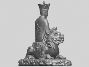 avalokitesvara bodhisattva - sit on lion 3D 打印模型