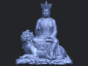 avalokitesvara bodhisattva - sit on lion 3D 打印模型
