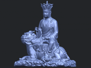 avalokitesvara bodhisattva - sit on lion 3D 打印模型