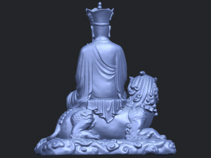 avalokitesvara bodhisattva - sit on lion 3D 打印模型