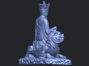avalokitesvara bodhisattva - sit on lion 3D 打印模型