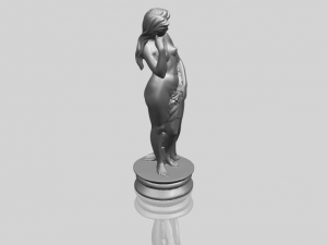 naked girl - bathing06 3D Принт Модель