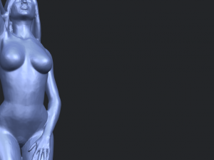 naked girl - bended knees 03 3D-printmodel