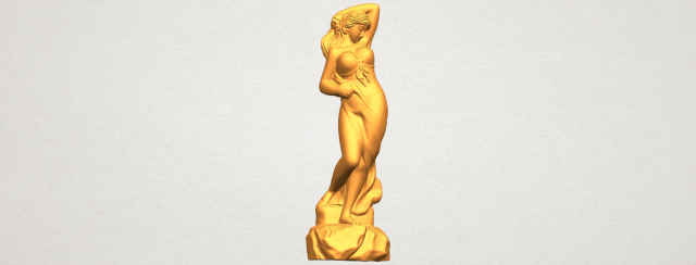 naked girl - bathing07 Modello di stampa 3D .c4d .max .obj .3ds .fbx .stl .blend 