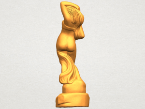 naked girl - bathing07 Modello di stampa 3D