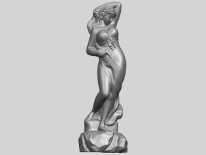 naked girl - bathing07 Modello di stampa 3D