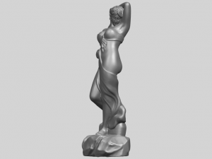 naked girl - bathing07 Modello di stampa 3D